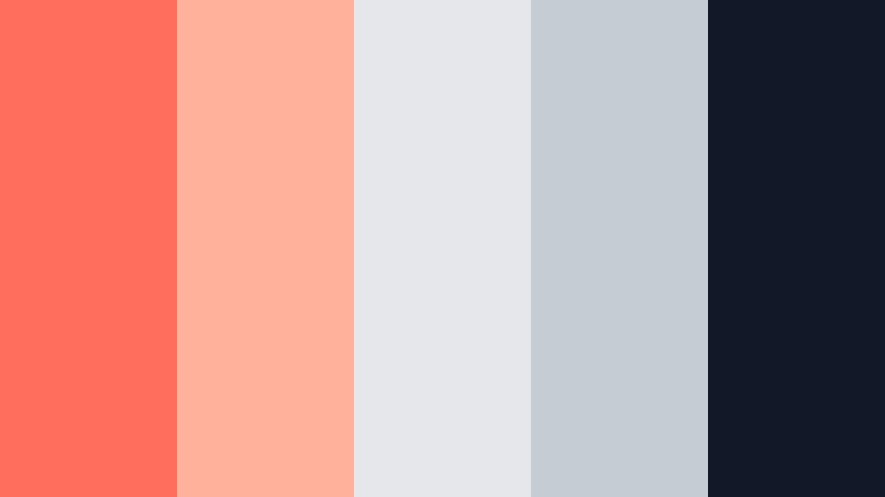 coral chrome interface metallic coral color palette with hex codes