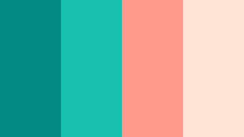 coral current burst aquatic jade color palette with hex codes