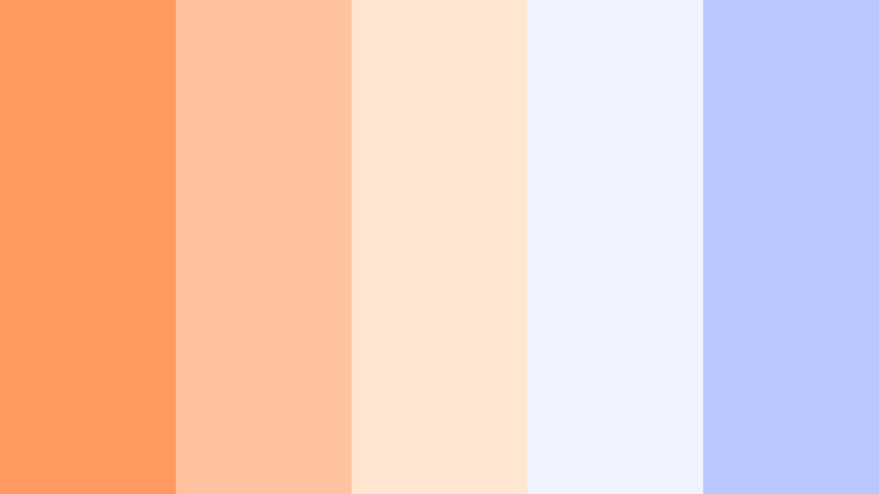 coral dawn overlay glow orange color palette with hex codes