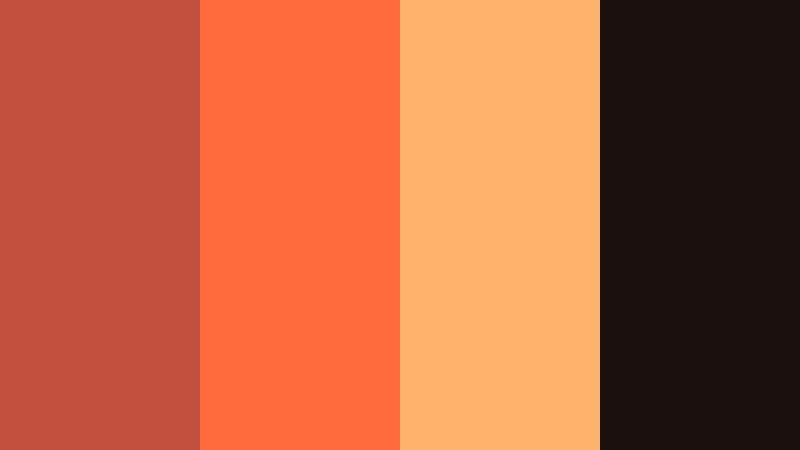 coral ember inferno rust coral color palette with hex codes