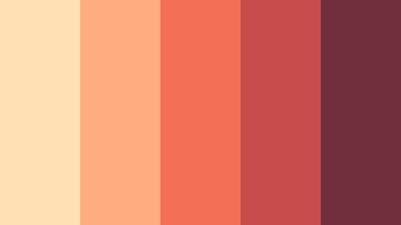 coral firelight warm tone color color palette with hex codes