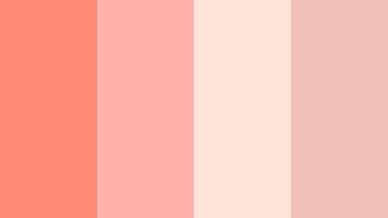 coral petal whisper aurora coral color palette with hex codes