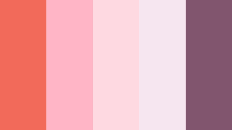 coral rose daydream burnt coral color palette with hex codes