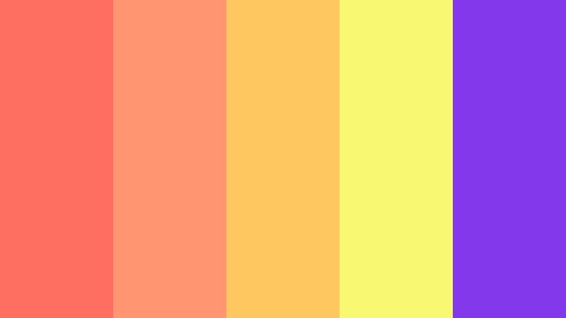 coral sunburst sunrise color color palette with hex codes