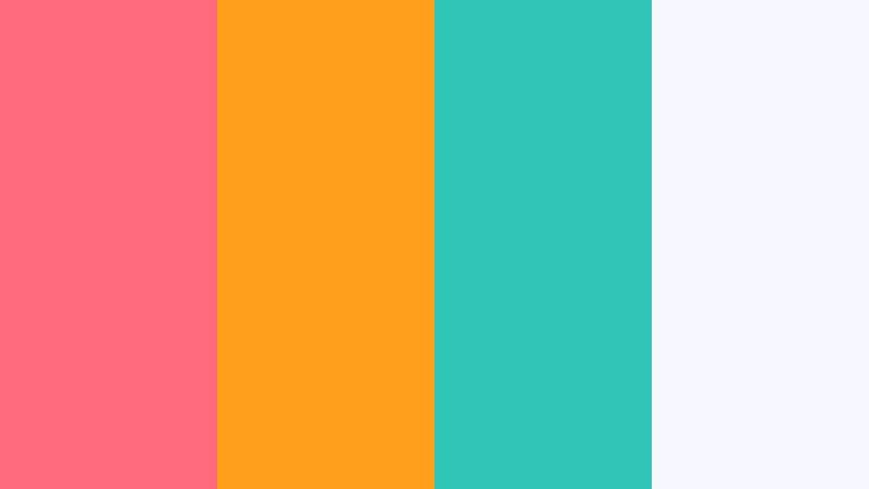 coral surf festival coral reef pink color palette with hex codes
