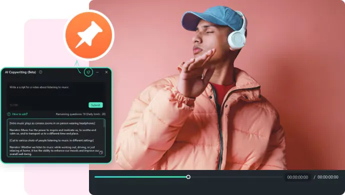 filmora ai copywriting for script writing