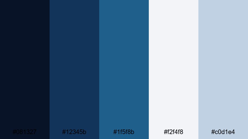 corporate deep sea dark blue color palette with hex codes