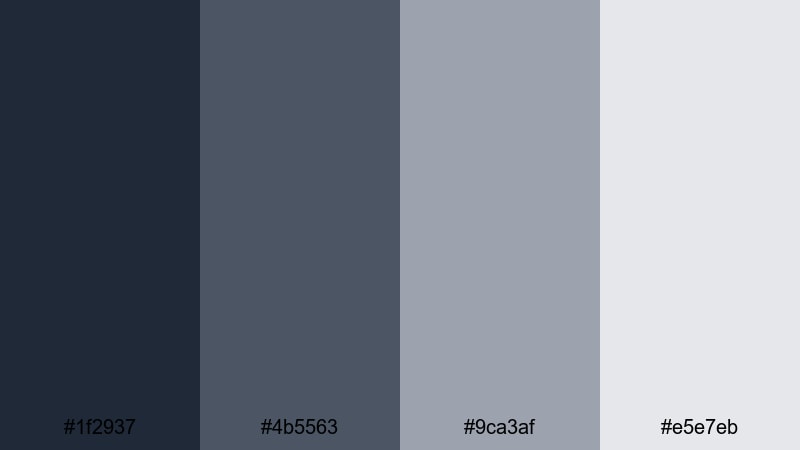 corporate skyline fade gray dark blue color palette with hex codes