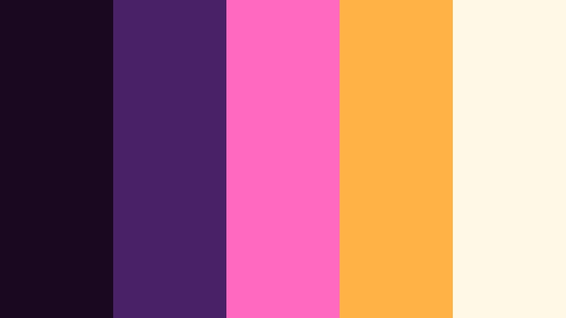 cosmic festival lights midnight plum color palette with hex codes