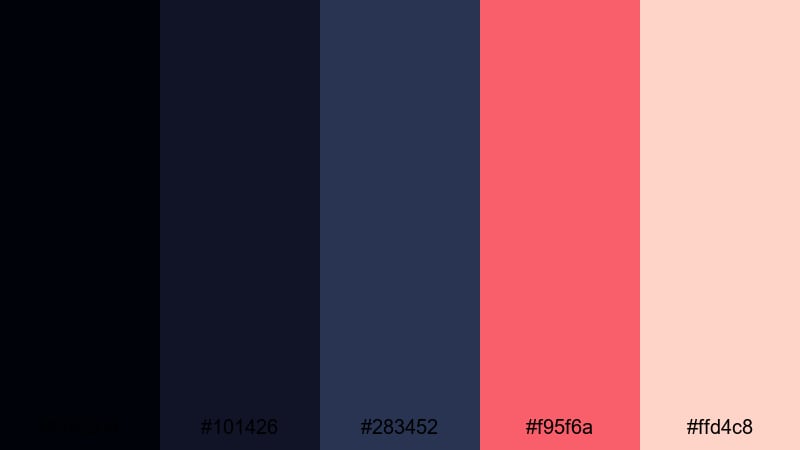 cosmic spotlight fade space color palette with hex codes