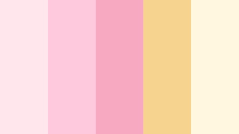 cotton candy blush warm blush color palette with hex codes