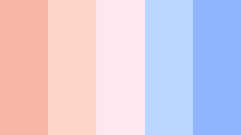 cotton candy boardwalk muted salmon color palette with hex codes