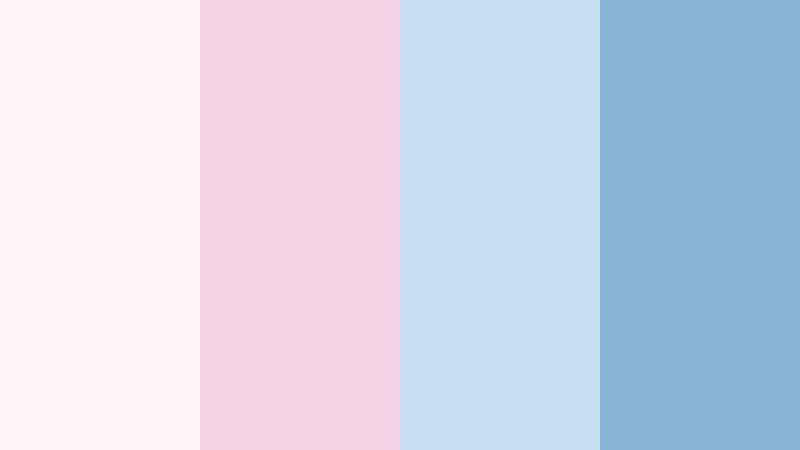 cotton candy breeze mist blue color palette with hex codes