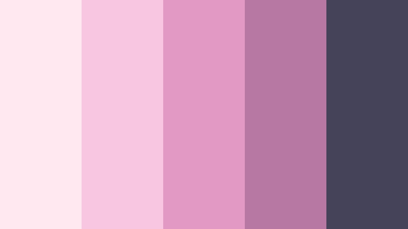 cotton candy city lights dusty pink color palette with hex codes