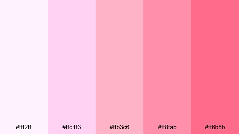 cotton candy confession love color palette with hex codes