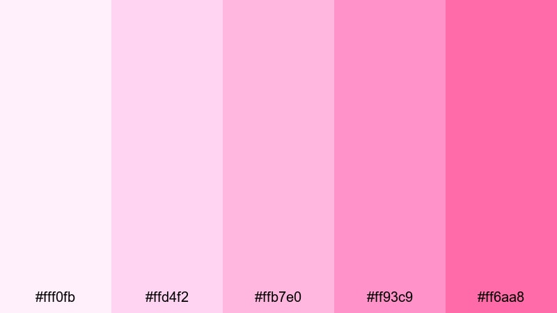 cotton candy confession valentines day color palette with hex codes