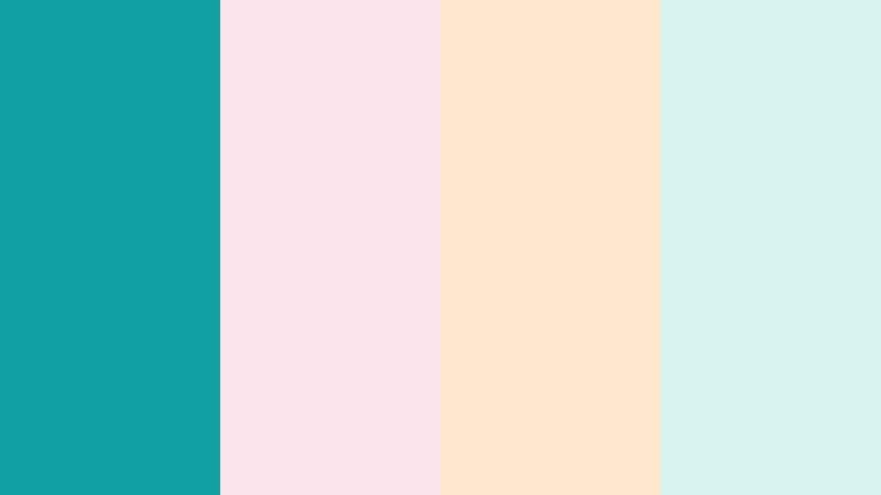 cotton candy current wave teal color palette with hex codes