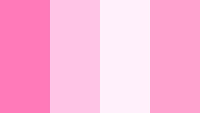 cotton candy glow glow pink color palette with hex codes