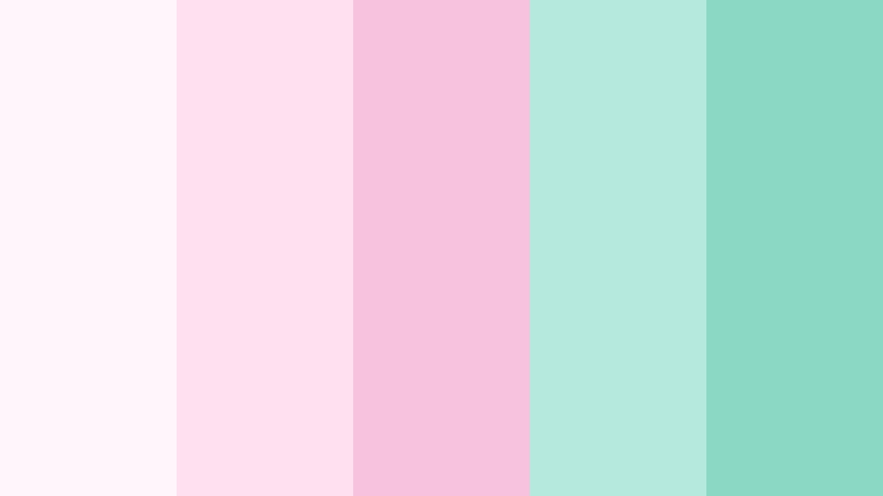 cotton candy mint swirl frosted mint color palette with hex codes