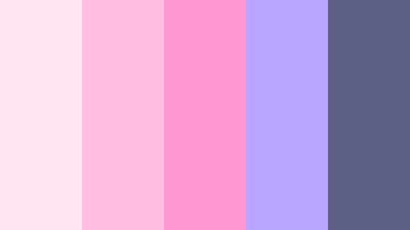 cotton candy nebula stardust pink color palette with hex codes