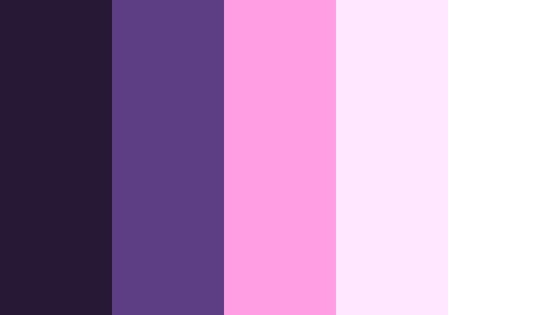 cotton candy nightfall eclipse violet color palette with hex codes