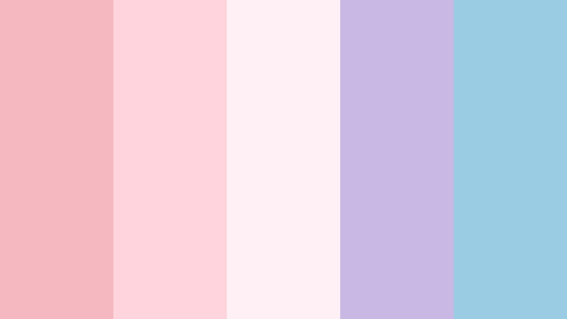 cotton candy rose sky faded rose color palette with hex codes