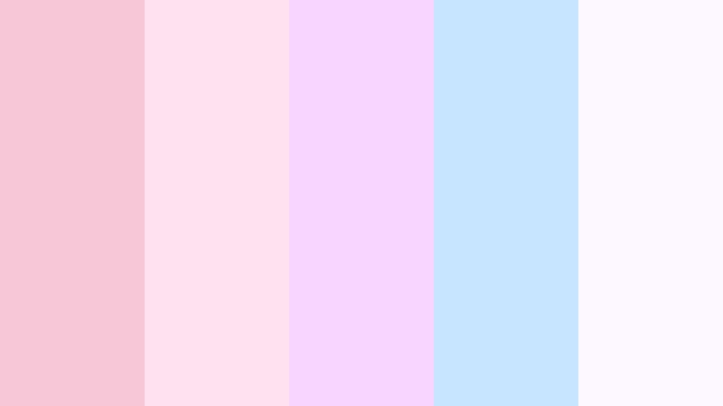 cotton candy skies powdered rose color palette with hex codes