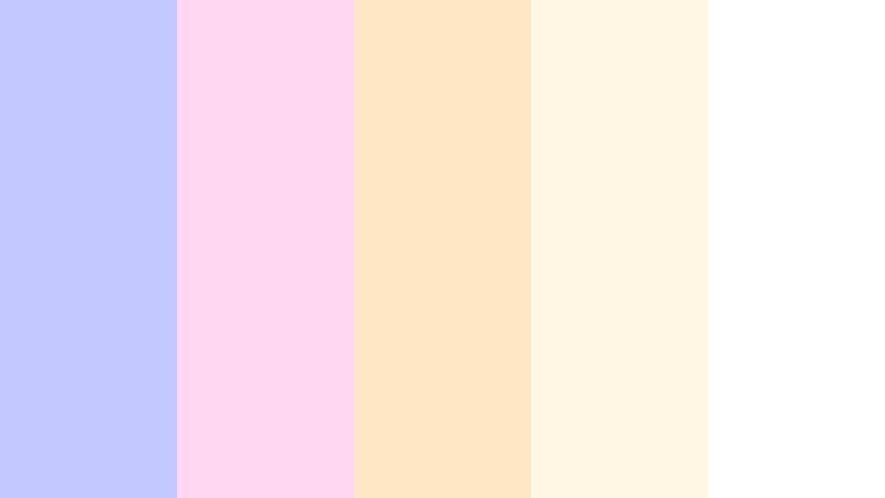 cotton candy skies soft periwinkle color palette with hex codes