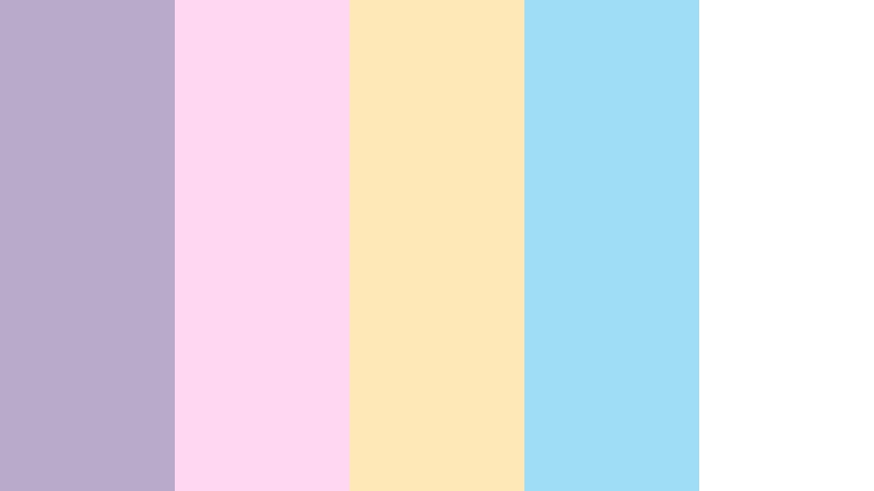 cotton candy static ash lavender color palette with hex codes