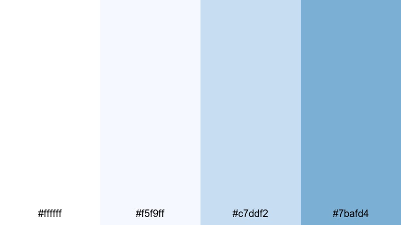 cotton cloud daydream carolina blue color palette with hex codes