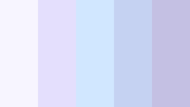 cotton cloud daydream frosted lavender color palette with hex codes