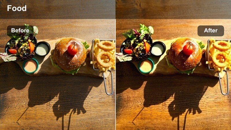 Handheld overhead shot of a kitchen countertop with ingredients.