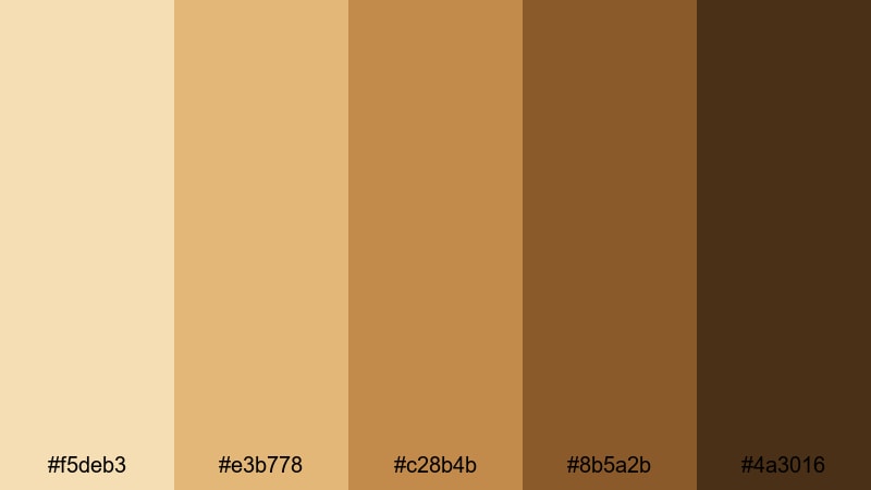 country bread basket food color palette with hex codes