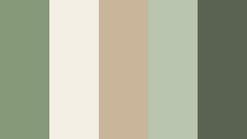 countryside window light sage fern color palette with hex codes
