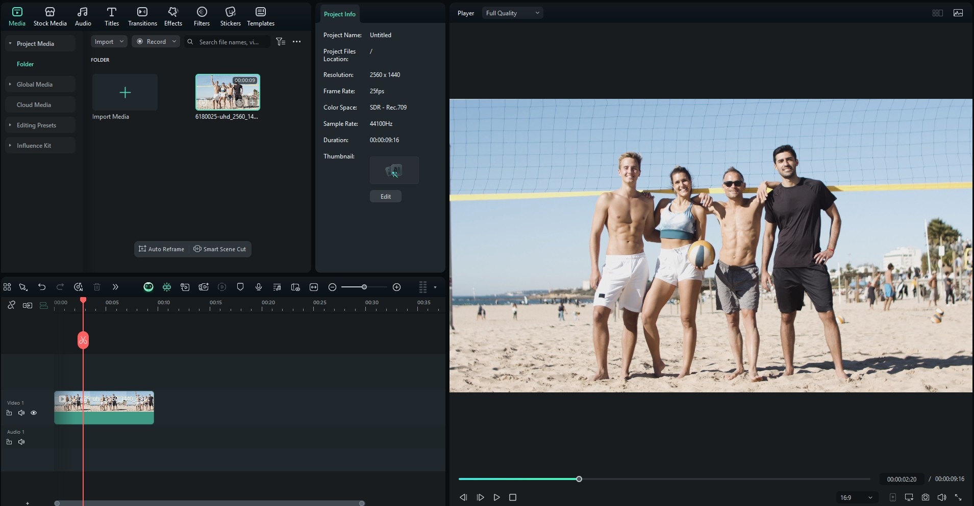 drag file to editing timeline filmora