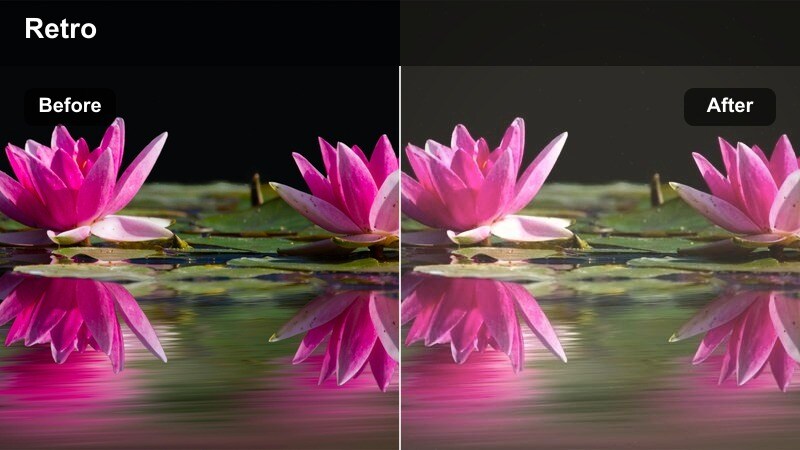 Content creator sitting at a small kitchen table lit by a warm lamp, tasting food.