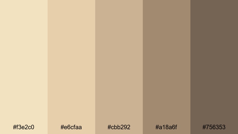 cozy linen studio wheat color palette with hex codes