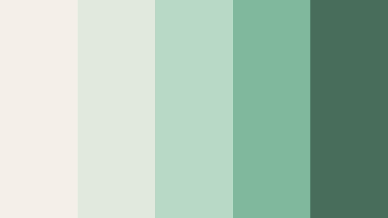 cozy matcha break mint frost color palette with hex codes
