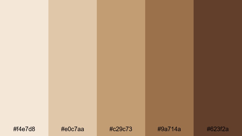 cozy screen fawn fawn color palette with hex codes