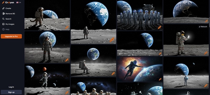 craiyon ai image multiple variations