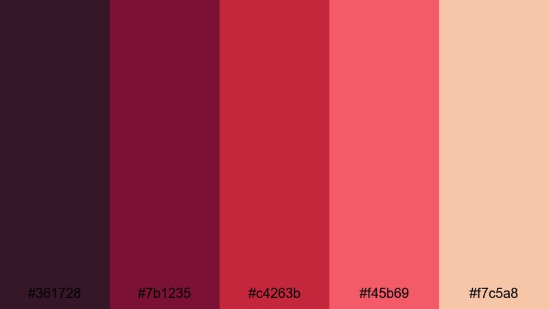 cranberry orchard punch autumn color palette with hex codes