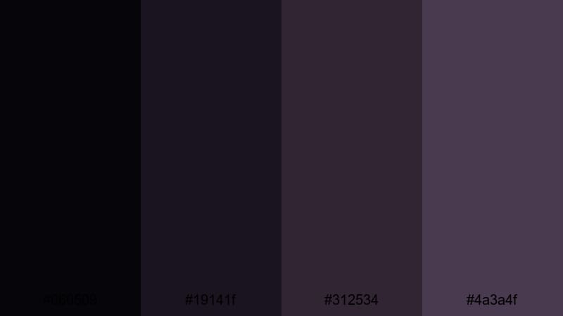 creaking staircase shadows haunted house color palette with hex codes
