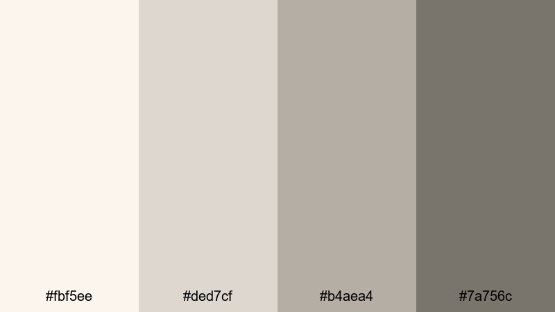 cream mono interface cream color palette with hex codes