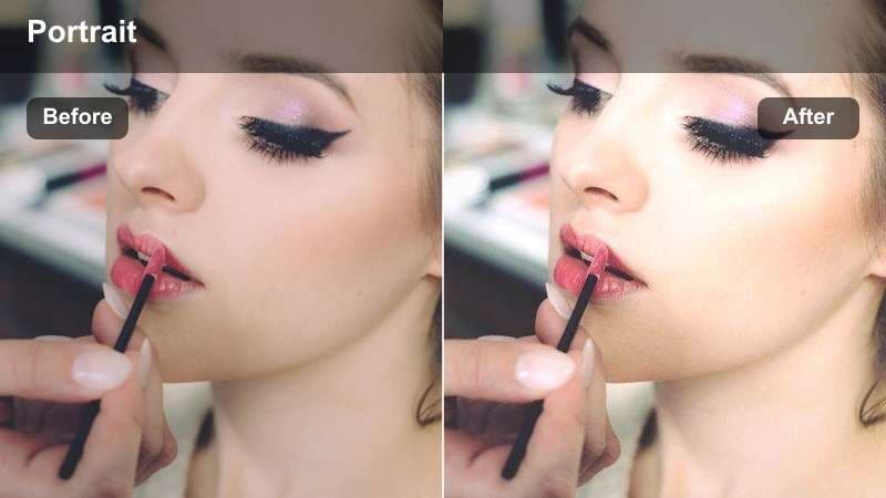 Close-up Snapchat portrait with creamy warm highlights and soft, natural skin tone.