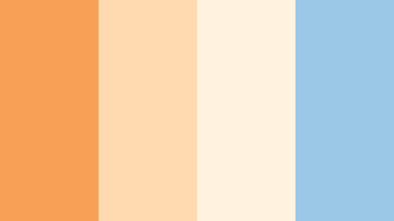 creamsicle daydream retro tangerine color palette with hex codes