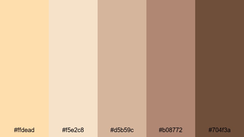 creamy latte studio navajo white color palette with hex codes