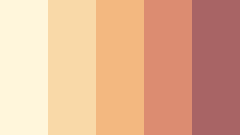 creamy sunset warm tone color color palette with hex codes