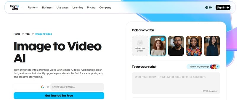 heygen ai image to video