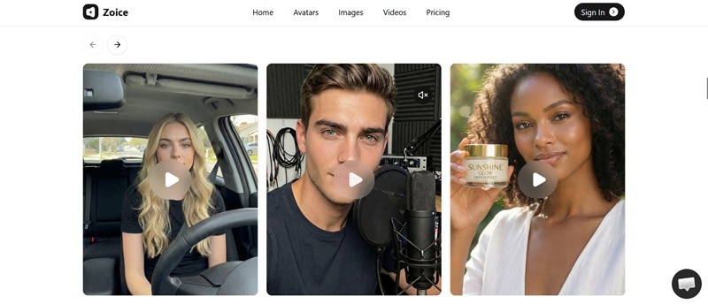 zoice ai image to video