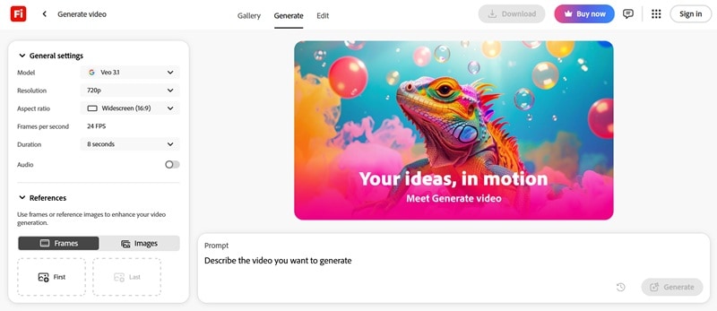 adobe firefly ai image to video